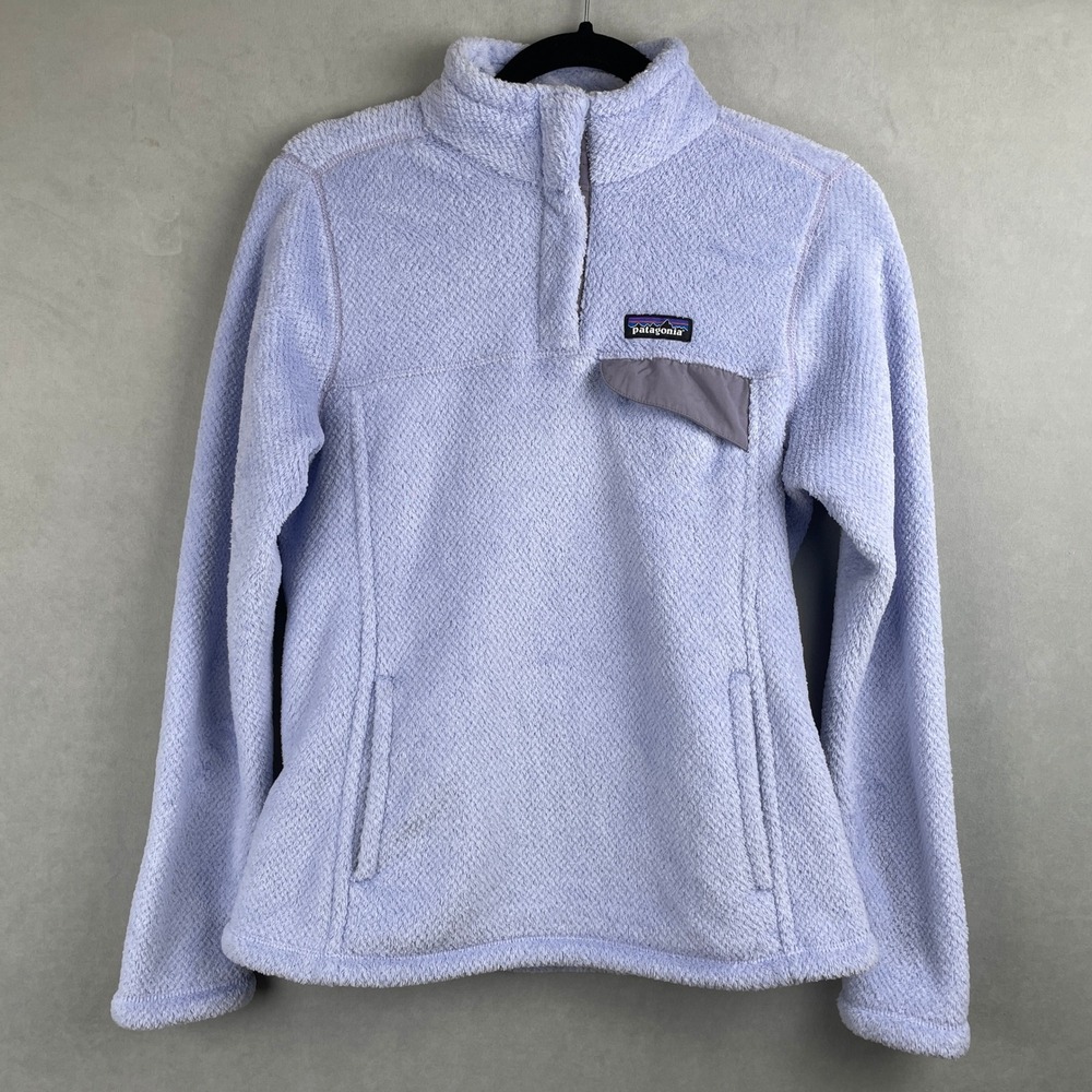 Patagonia Womens Re-Tool Snap-T Pullover Fleece Jacket Blue M Polartec Gorp Cozy